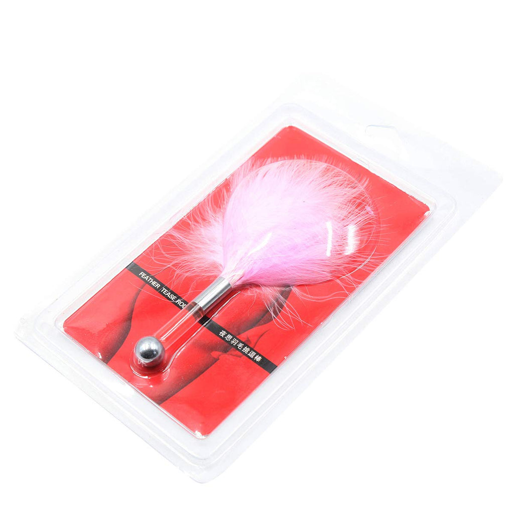 Tickling Sexy BDSM Sexy Feather Stick Erotic Torture Tool Teasing Feather Stick Bed Sensory Toys(Pink)