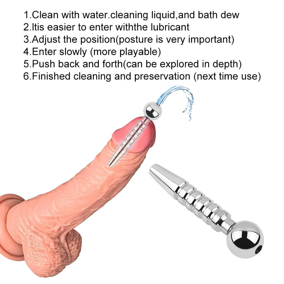 Tabuy Stainless Steel Urethral Sounds Penis Plug Hollow Urethral Dilator Male Short urethral Catheter Plug Sex Toy for Men Ureth