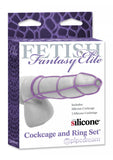 Fetish Fantasy Elite Cock Cage  Ring Set  Purple  25 Ounce