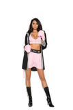 Elegant Moments Em-99070 Prizefighter 4 Pc. Costume Black/Pink / M