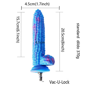 FREDORCH Realistic Silicone Dildo for Sex Machine Vac-U-Lock with Quick Air Connector Device User (Blue, 20.5cm/8inch)