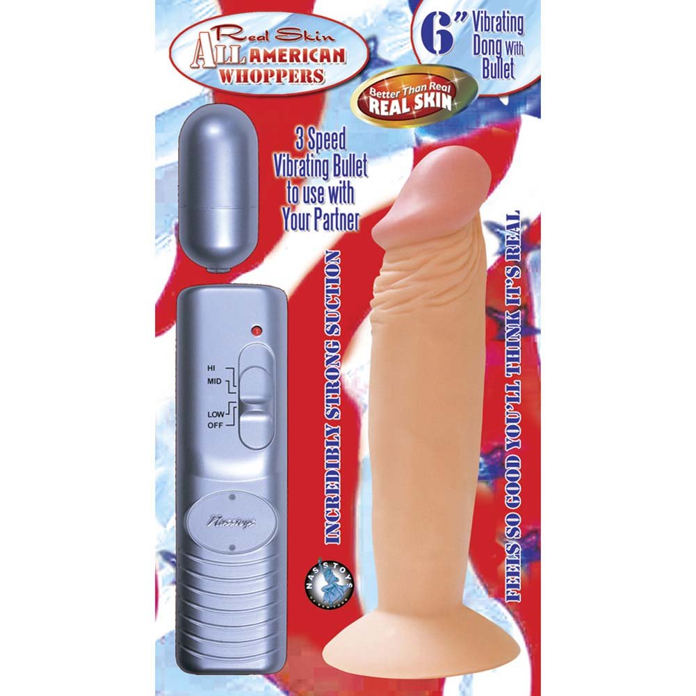 Novelties By Nasswalk All American Whopper Vibrator, 6-Inch, Flesh