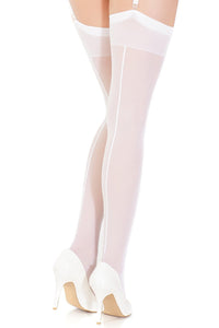 Coquette Lingerie Stocking  White  XLarge