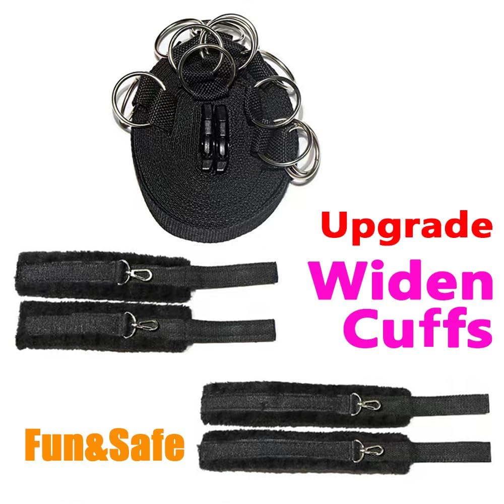 generic BDSM Bed Straps Restraints Sex Plush Tie Downs Under Mattress Adult Play Spreaders Bar Legs and Hands, Bondge Ties for K