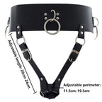 Vibrator Leather Constrained Forced Strap - Electric Leather Waistband Harness Fixed Tie Belt Harness Vibrator Holder(Wand Or Vibrator Not Included)