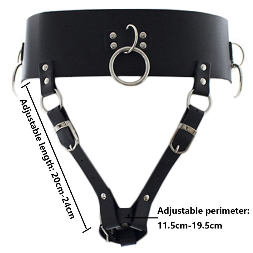Vibrator Leather Constrained Forced Strap - Electric Leather Waistband Harness Fixed Tie Belt Harness Vibrator Holder(Wand Or Vibrator Not Included)
