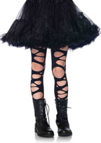 Tattered Tights Large Black