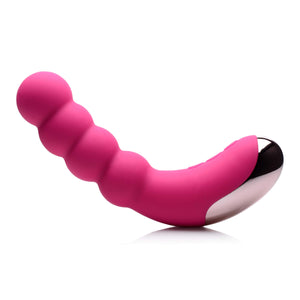 Gossip Silicone Beaded G-Spot Rechargeable Vibrator Magenta