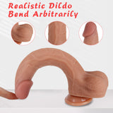 7.9 '' Silicone Realistic Dildos Sex Toy with Strong Suction Cup for Hands-Free, Flexible Lifelike Sex Toys, Anal Adult Harness