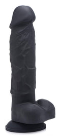 Strap U Power Pecker 7 Silicone Dildo with Balls - Black,1 Count, 123312