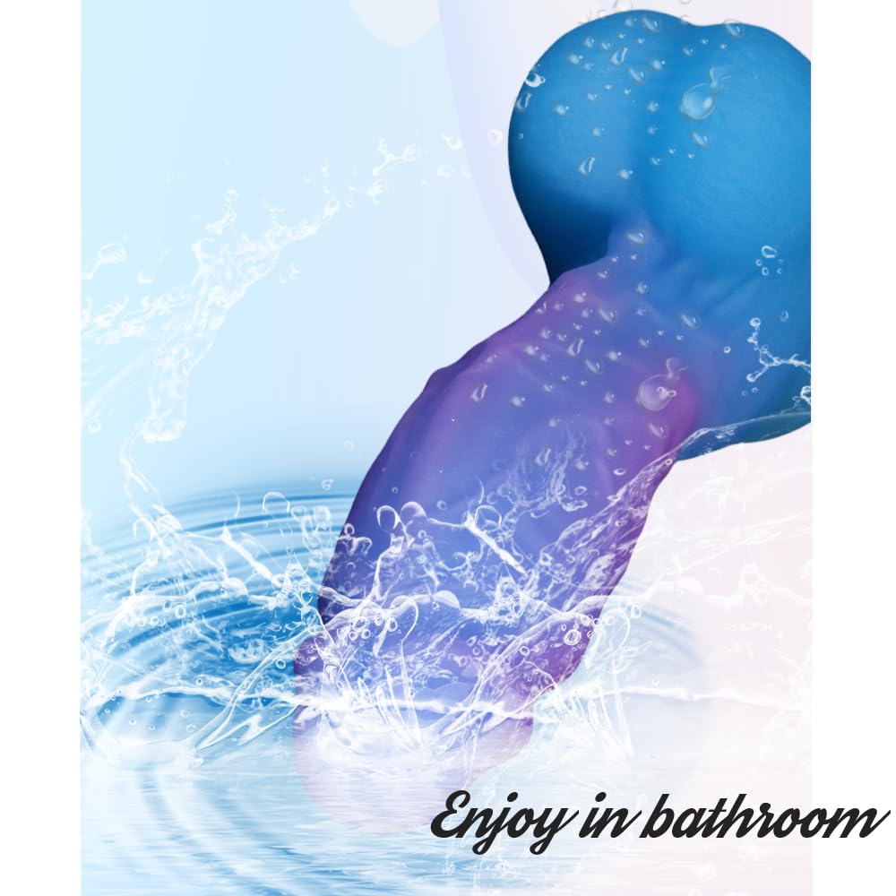 8 Inch Realistic Thick Silicone Dildo Adult Sex Toy for Women,Colorful Flexible G-spot or Anal Stimulator with Suction Cup for H