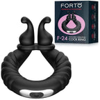 Forto F-24: Sili Textur Vib Cockring Bk