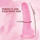 7.5 '' Realistic Big Dildo,Flexible Penis with Curved Shaft and Balls for Vaginal G-spot and Anal Play, Body-Safe Material Silic
