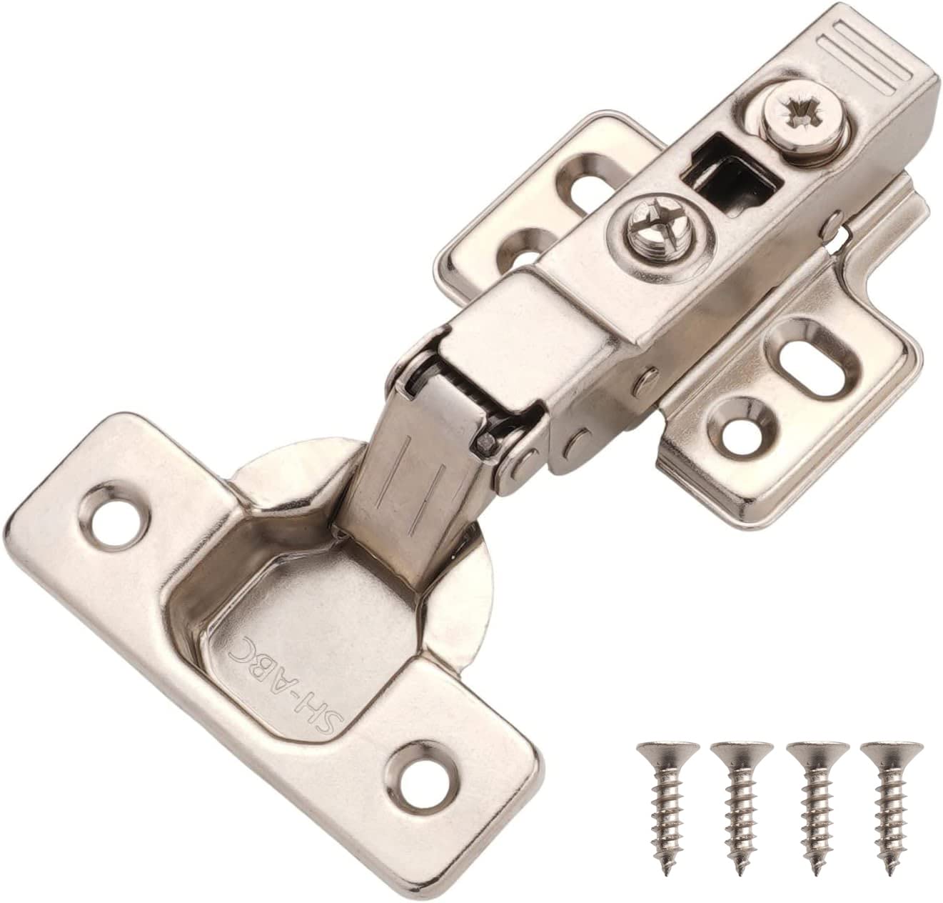 DecoBasics Half Overlay Soft close cabinet Hinges for Kitchen cabinets (100 Pcs) -105A Frameless concealed cabinet Door Hinge -3