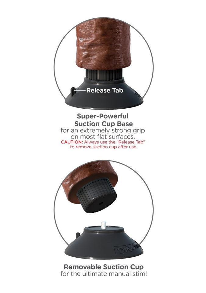 King Cock 6 In Cock Brown Vibrating