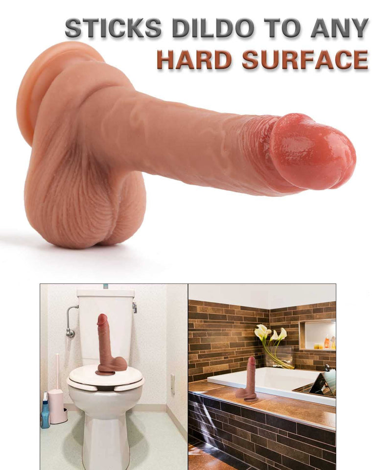 Realistic Dildo for Beginners Lifelike Huge Silicone Dildo, with Strong Suction Cup for Hands-Free Play, Realistic Penis for G-S