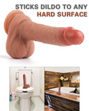 Realistic Dildo for Beginners Lifelike Huge Silicone Dildo, with Strong Suction Cup for Hands-Free Play, Realistic Penis for G-S