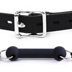Leather Restraints Ball Mouth Plug Silicone Bondage Ball Gag Bondage Restraints Bite Gag Adult Sex Toys Leather Bondage Toys Fau