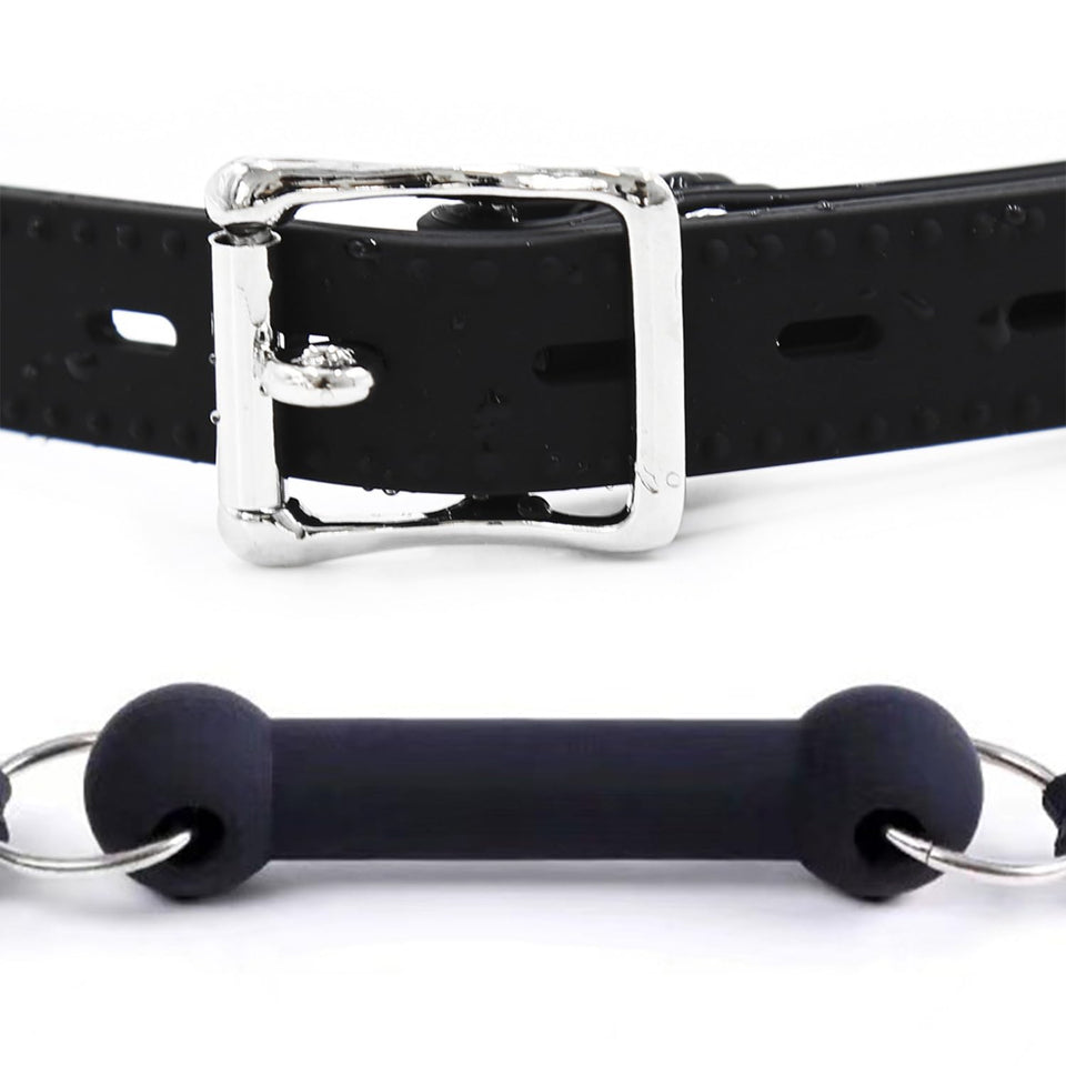 Leather Restraints Ball Mouth Plug Silicone Bondage Ball Gag Bondage Restraints Bite Gag Adult Sex Toys Leather Bondage Toys Fau