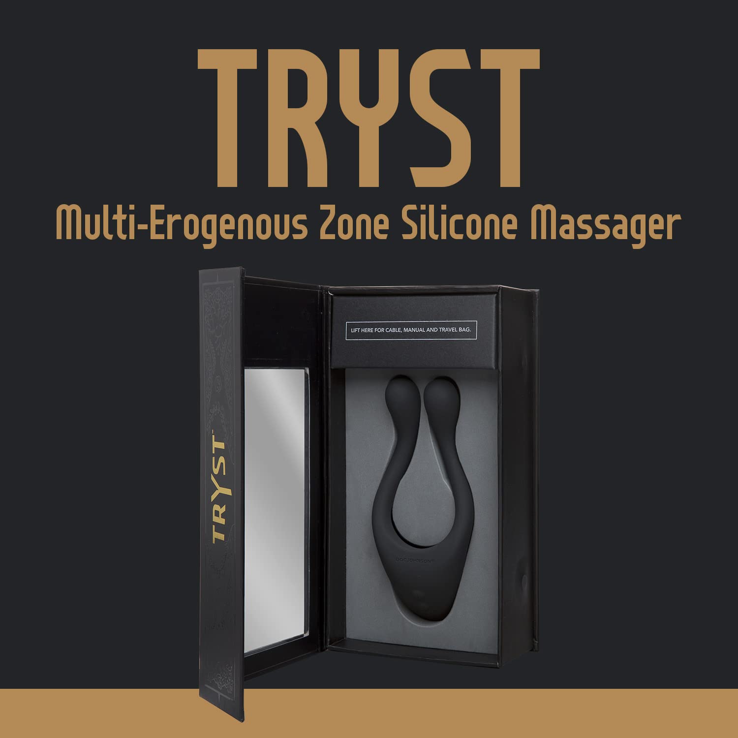 Doc Johnson Tryst Multi Erogenous Zone Massager     Black