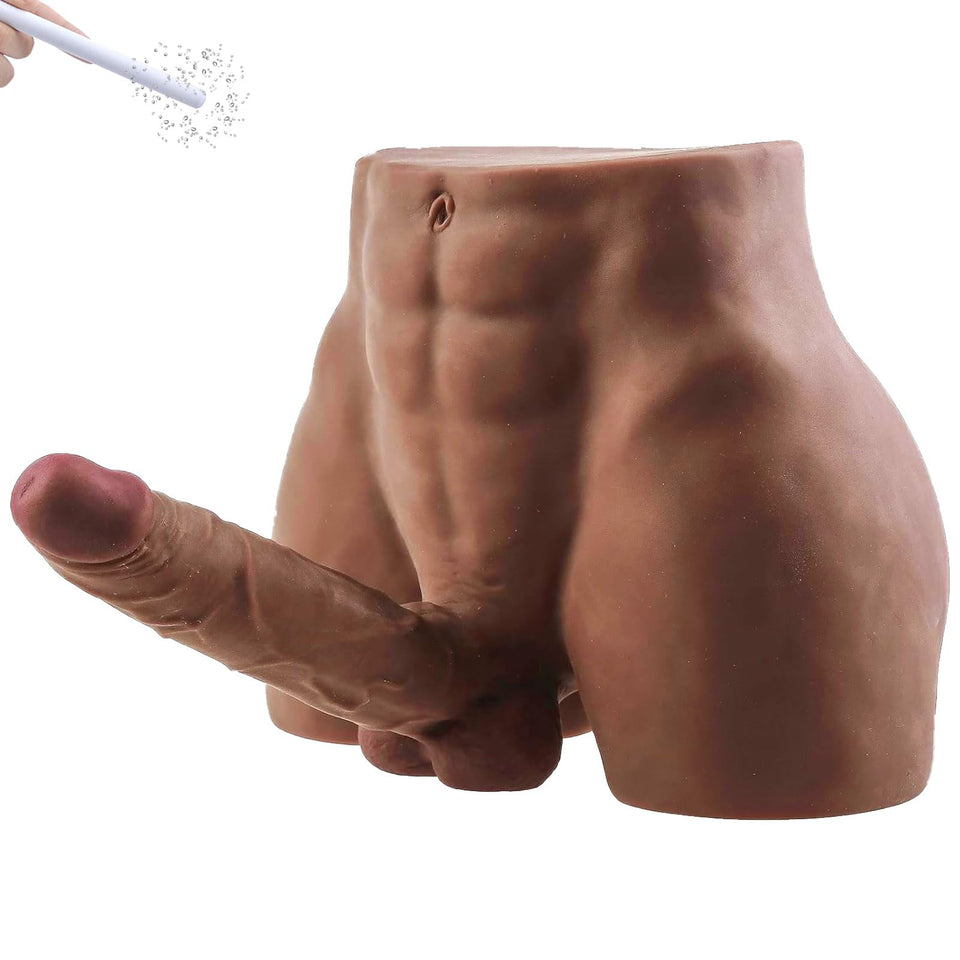 8lb Male Sex Doll with Flexible Dildo Realistic Sex Huge Cock, Torso Sex Dolls for Women 7.9 in Cock Female Masturbation Unisex