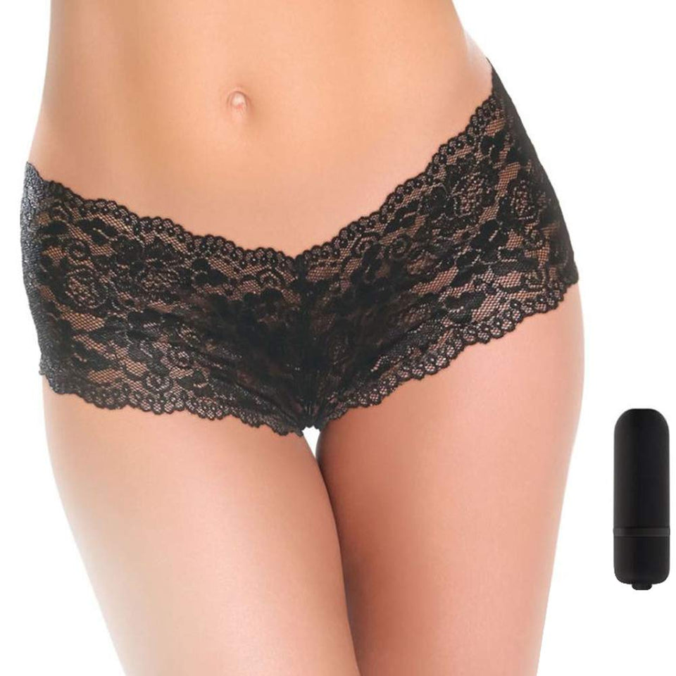 (D) Adam & Eve Cheeky Vibratin Panty W/ Bullet Plus Size