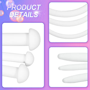 Kutocesy Urethral Sounds Silicone Plug 7 PCS Set,Urinary Dilator Urethra Masturbation Rod White Penis Plug Fetish Sex Toy for Me