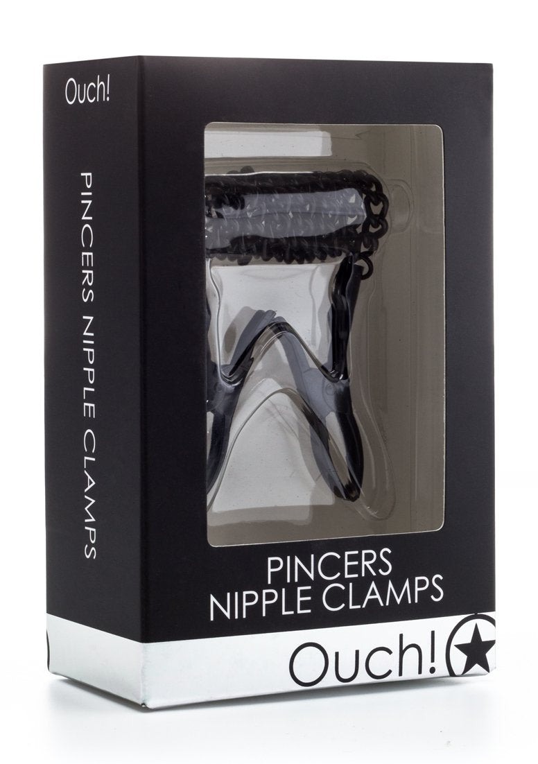 Ouch! Pincers Nipple Clamps, Black
