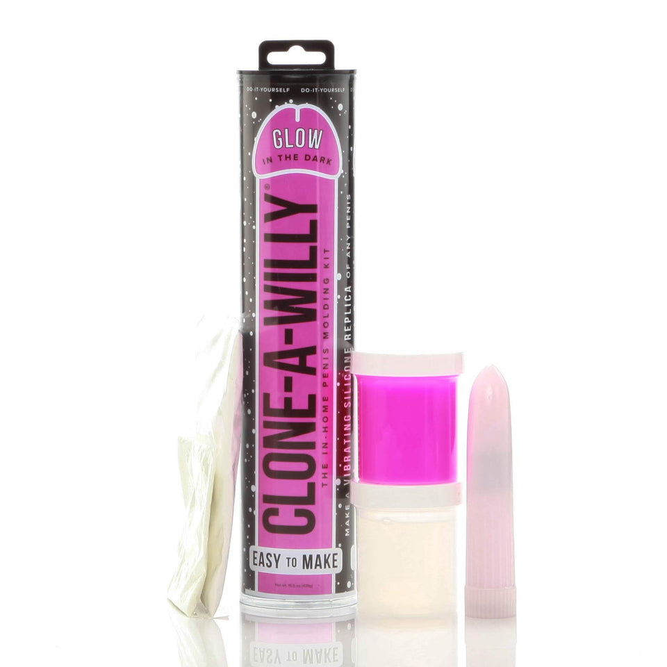 CLONE-A-WILLY - Silicone Penis Casting Kit for Glow In The Dark Dildo (Pink)