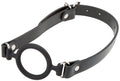 Ouch B&W Silicone Ring Gag Leather Black OU679BLK