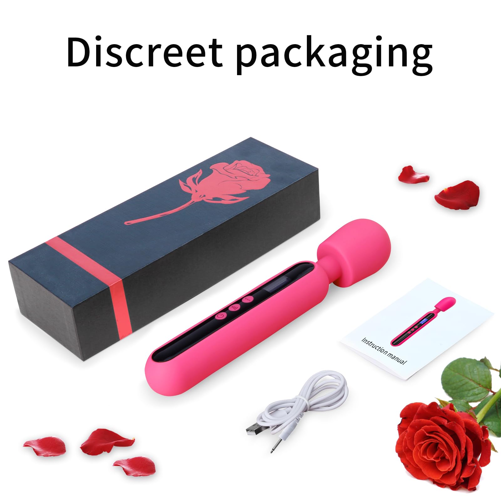 Vibrator Wand Adult Sex Toys & Games Vibrating Massager for Clitoral Stimulation Powerful Vibrator Pleasure with 10 Modes LCD Di