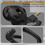 Male Chastity Cage, Large Chastity Device with 5 Sizes Rings and Invisible Lock for Man Penis Exercise Bondage Gear & Accessorie