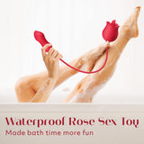 Sex Toys Rose Vibrator Dildo - MOOLIGIRL 4IN1 Adult Toys for Women with 9 Tongue Licking & Thrusting Dildos G Spot Vibrators, An