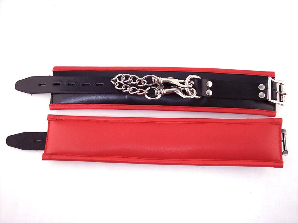 Rouge Padded Ankle Cuff Black/Red