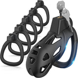 Yivans Male Chastity Device Cock Cage, Lightweight Chastity Cage Body-Safe Resin+ABS Penis Cage for Men with 3 Different Sizes R