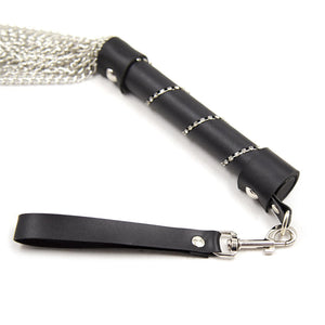 Sex Bondage Toy Whip with Stainless Steel Tassel Chain Sm Sex Role Play Training Whip Sex Toy for Couple Flriting Whip for BDSM