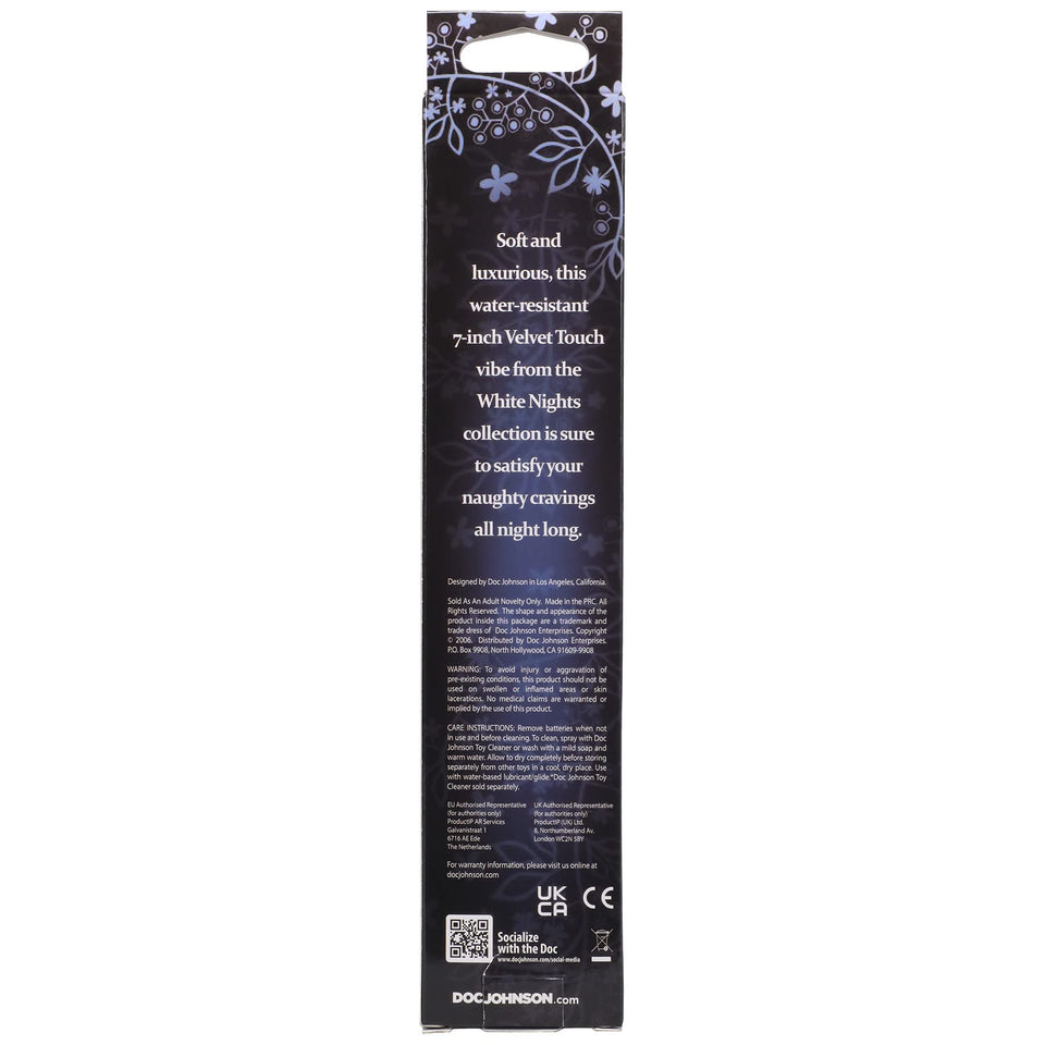 Doc Johnson White Nights 7-Inch Velvet Touch Vibrator
