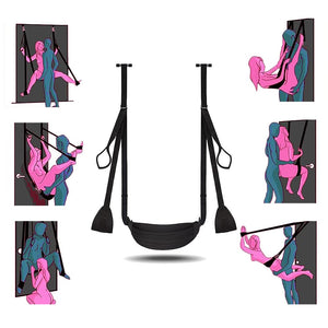 Sex Furniture Sex Toys The Elongated Plush Cushion Adult Sex Toys for Couples The Extended Safety Rope Sex Swing Black Sex Hangi