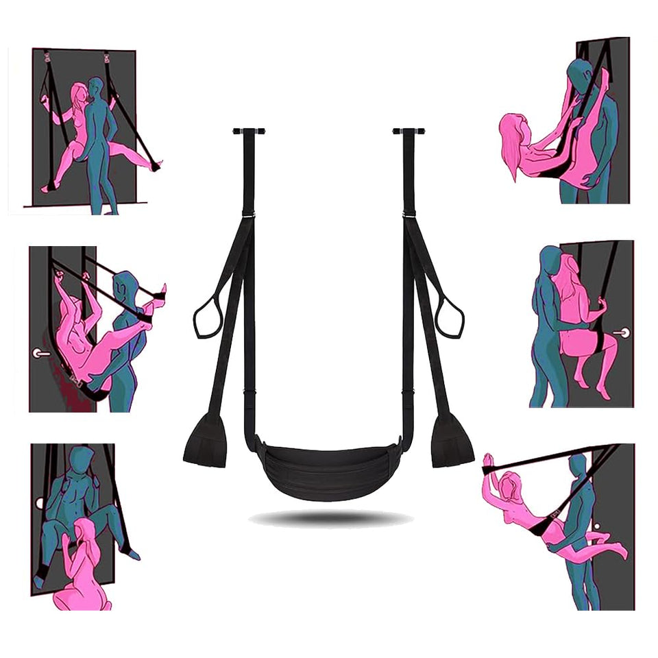 Sex Furniture Sex Toys The Elongated Plush Cushion Adult Sex Toys for Couples The Extended Safety Rope Sex Swing Black Sex Hangi