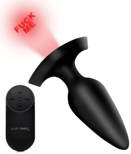 Booty Sparks Laser Series 28X Large F*Ck Me Vibrating Anal Plug With Remote For Women, Men, & Couples, Anal & Prostate Massager Adult Toys, Easy To Clean & Recharge, Premium Silicone Butt Plug - Large