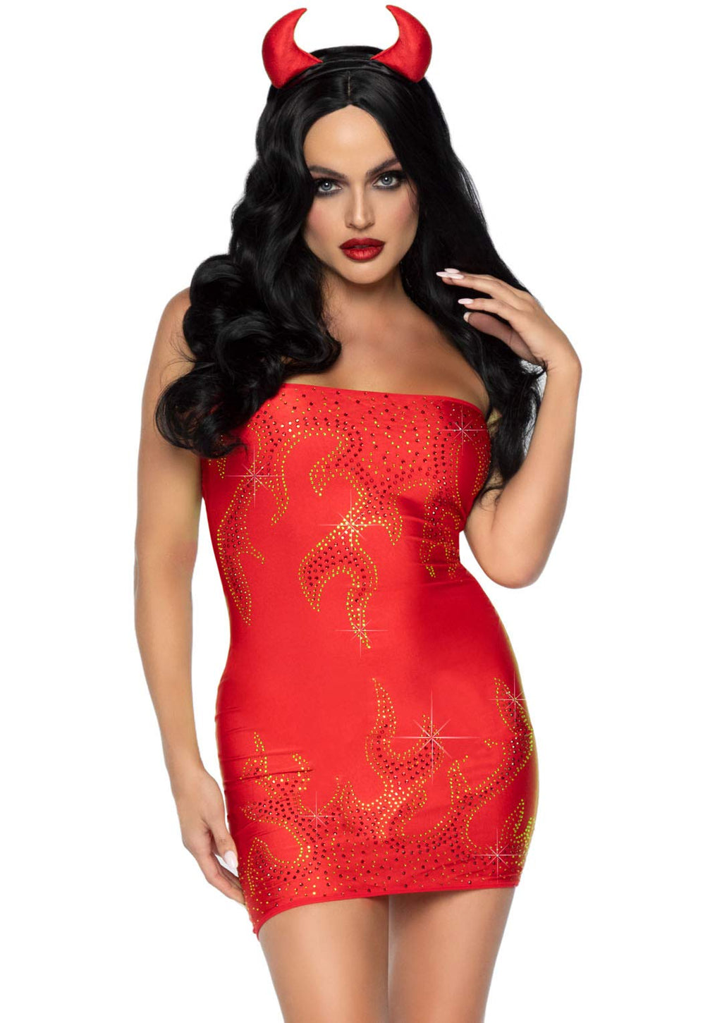 3 Pc Bedazzled Devil, Includes - Sml/Med / Red