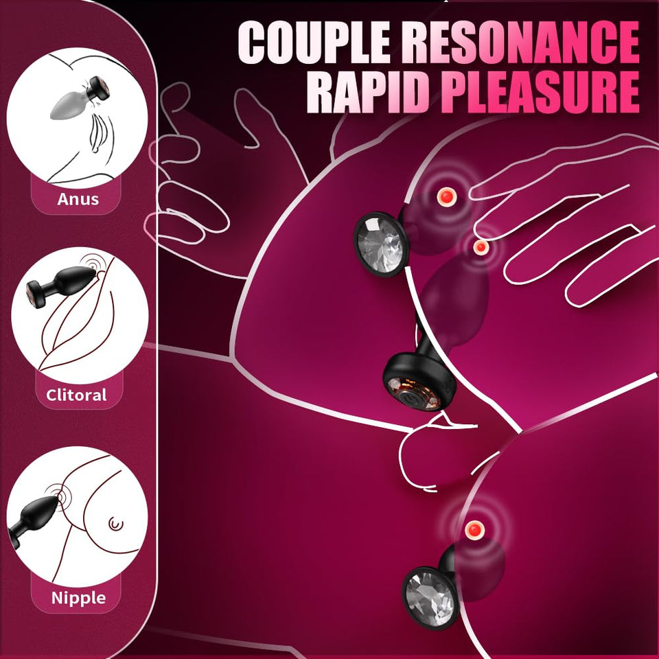 Anal Plug Vibrating Butt Plug, Adult Sex Toys 3PCS Silicone Anal Plugs, Anal Sex Toys with Remote Control 10 Vibrating Vibrator
