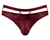 Lucifer Cutout Thong Burgundy L/Xl