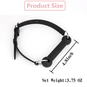 Leather Restraints Ball Mouth Plug Silicone Bondage Ball Gag Bondage Restraints Bite Gag Adult Sex Toys Leather Bondage Toys Fau