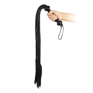VENESUN Bondage Spanking Flogger, 31.5inch Faux Leather Whips for Adult BDSM Play, Black