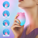 Gasevimo Vibrator Sex Toy Adult Toys - APP Control Rose Sex Toy Adult Toy with 9 Sucking & Vibrating Modes for Women Nipple Toys