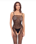 Rene Rofe Sparkle Crotchless Bodystocking Black O/S