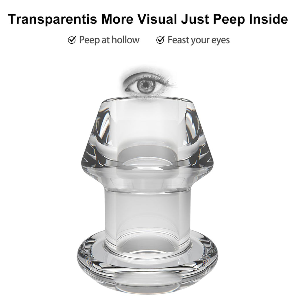 Tabuy Hollow Anal Plug Vaginal Dilator Speculum, TPE Transparent Anal Plug Anal Speculum Vaginal Stretcher Tunnel Anal Dilator B