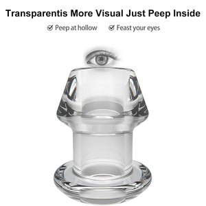 Tabuy Hollow Anal Plug Vaginal Dilator Speculum, TPE Transparent Anal Plug Anal Speculum Vaginal Stretcher Tunnel Anal Dilator B