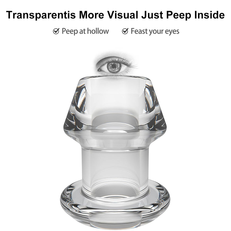 Tabuy Hollow Anal Plug Vaginal Dilator Speculum, TPE Transparent Anal Plug Anal Speculum Vaginal Stretcher Tunnel Anal Dilator B